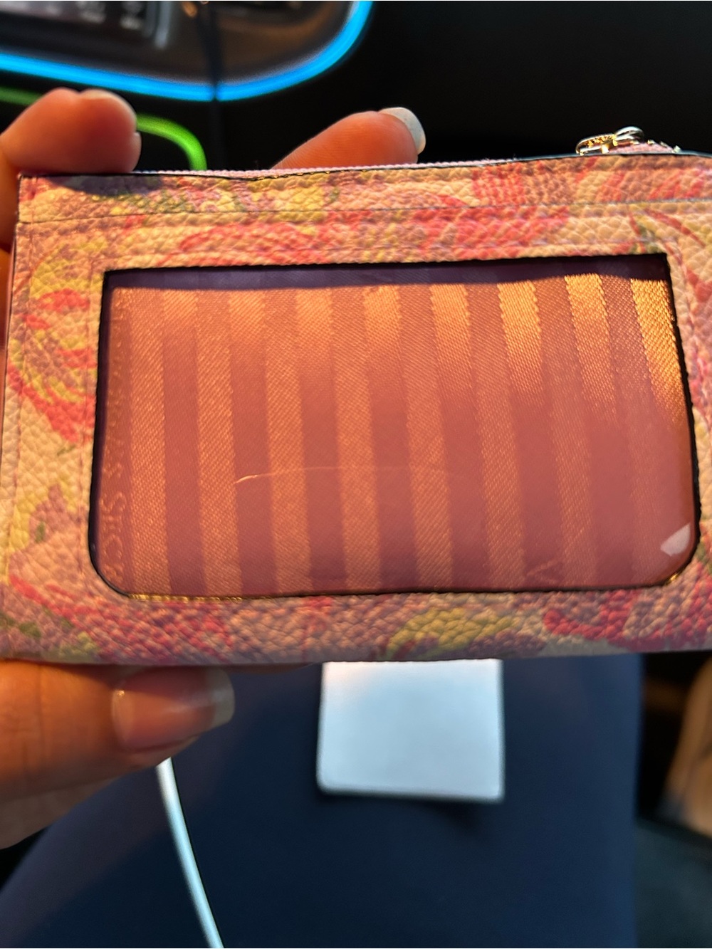 Victoria's Secret Pink Floral Foldover Wallet with Keychain - Picture 8 of 8